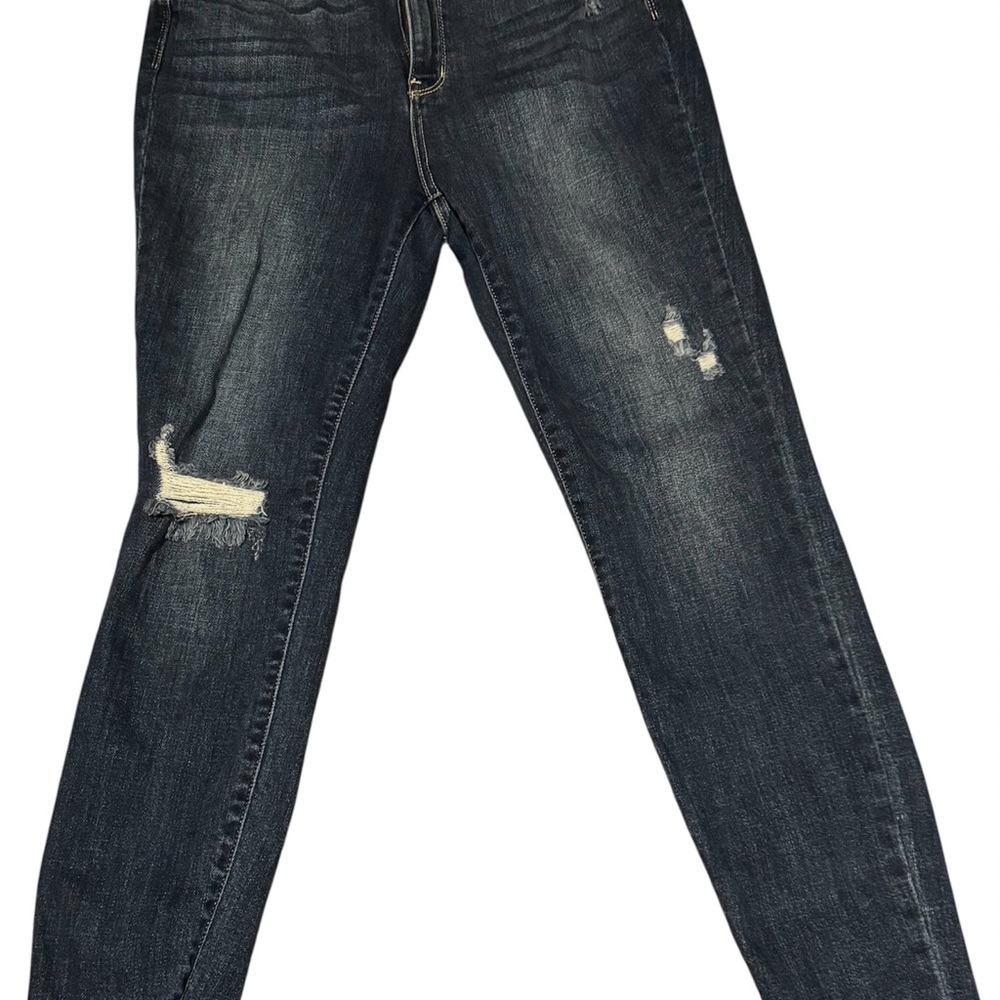 Judy Blue Dark Blue Distressed Boyfriend Jeans